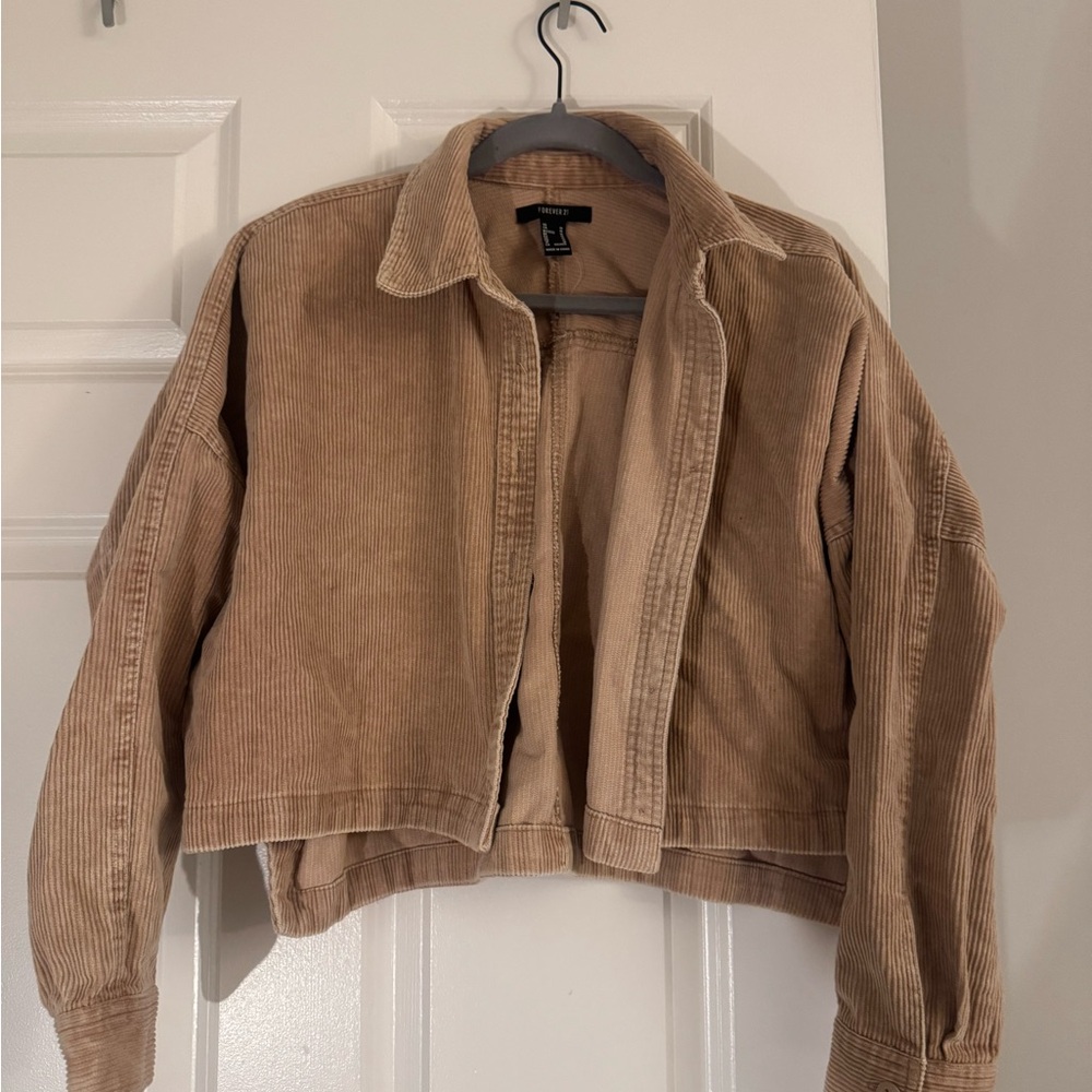 Forever 21 Beige Corduroy Utility Jacket